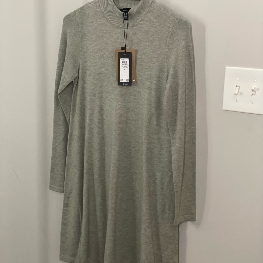 Veto Moda XS Sweater Dress in Grey NWT